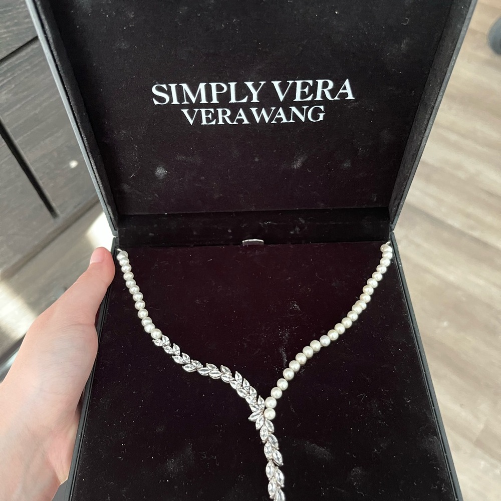 Simply Vera Vera Wang Pearl and Silver Necklace